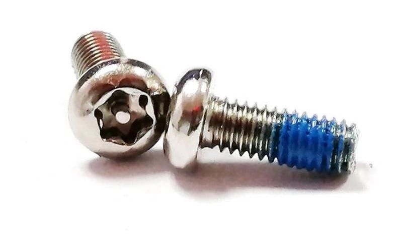 Nickel Plated M2 M3 M4 M5 M6 M8 Pan Head Torx Pin Anti Theft Security Screws with Nylok Patch