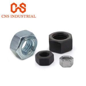 China Wholesale Custom Heavy Carbon Steel Stainless Black Insert Thin Hexagon Head Nut and Bolt DIN934 Galvanized M6 M5 Hex Nut
