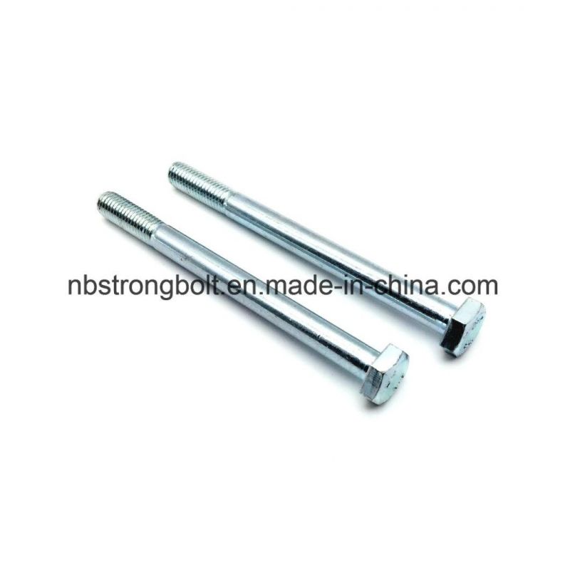 DIN931 Screw Hex Bolt Gr. 10.9 with Zp