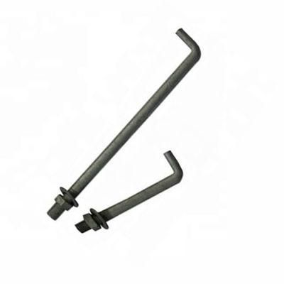 Galvanized Carbon Steel L Bolt, J Bolt, Foundation Bolt Anchor Bolt