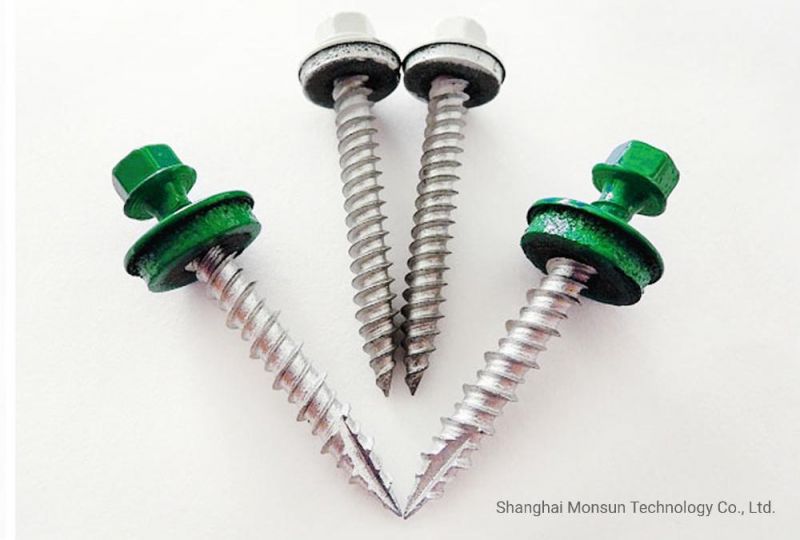 Painted Head with EPDM Bonded Washer Type 17 Cutting Point Self Tapping Roofing Screw
