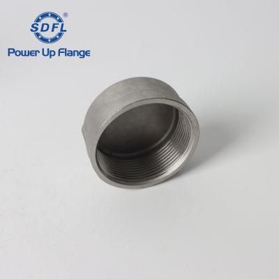 1/2 Inch Stainless Steel 304 NPT Threaded Pipe Fitting Water Pipe System 300 Round Cap for Plumbing Pipe System