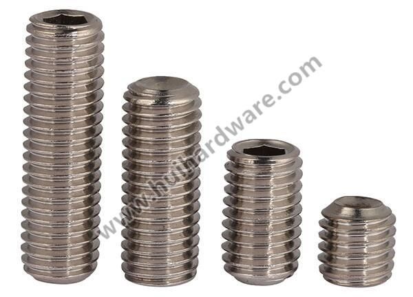 Stainless A2-70 Hexagon Socket Set Screw with Flat Point M1.6-M8