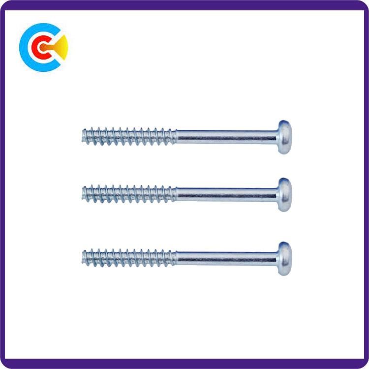 GB/DIN/JIS/ANSI Carbon-Steel/Stainless-Steel 4.8/8.8/10.9 Plum Blossom Flat Tail Tapping Screw