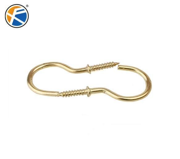 High Quality All Metal Copper Plated Cup Wall Hook Screw