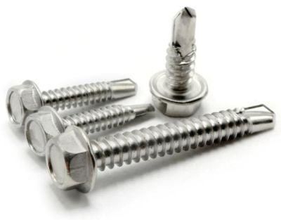 M8-M10 410 Stainless Steel External Hexagon Drill Tail Screw Huasi Self Tapping Self Drilling Screw