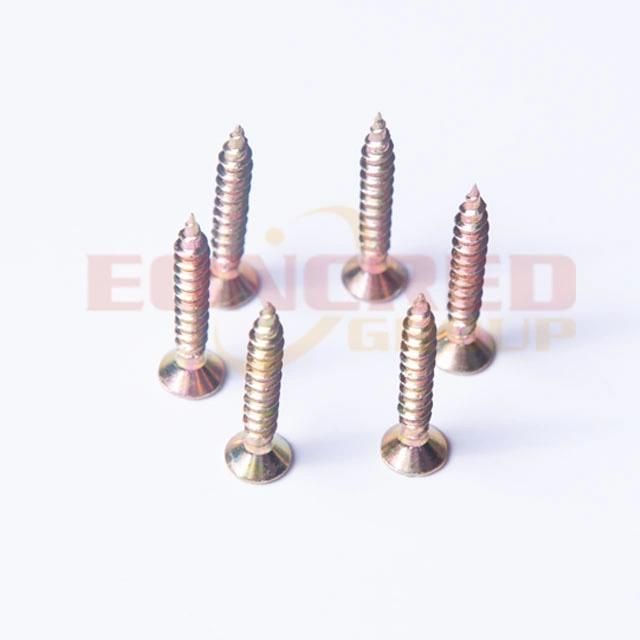 China Wholesale Self Tapping Chipboard Screw C1022 Yellow Zinc Plated Chipboard Screw