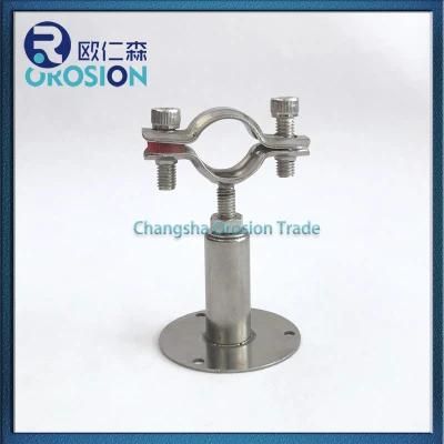 Stainless Steel Food Grade Pipe Holder Pipe Fitting with Plate