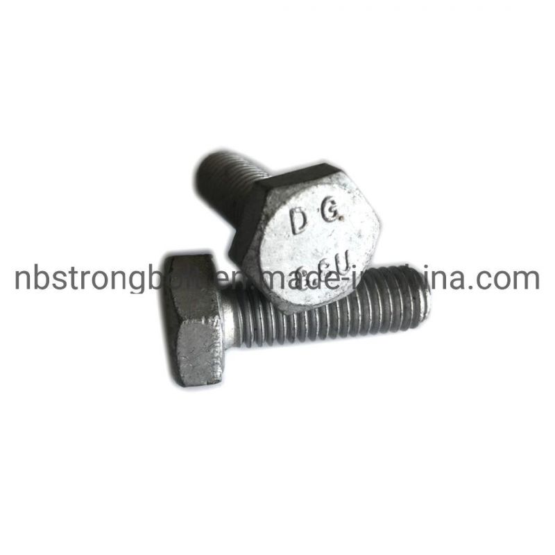 HDG ISO Fit Hex Bolt with 6.8u/8.8u/10.9u Head Mark