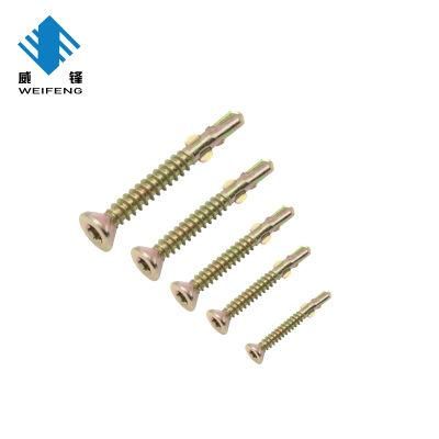 Zinc Plated Countersunk Torx Head with Wings Self Drilling Screw
