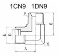 Hydraulic 90° Metric Male 24° or NPT Male H. T. Hydraulic Hose Adaptors Hydraulic Hose Fittings