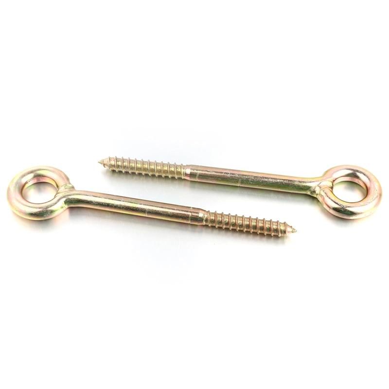 Yellow Zinc Plated Welded Eye Screw Bolt/Hook Screw/L Screw/Swing Hook Screw/S Hook Screw