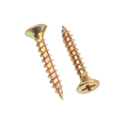 Pozi Drive Yellow Zinc Plated Wood Chipboard Screw