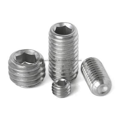 DIN913 Stainless Steel Hexagon Socket Set Screws with Flat Point
