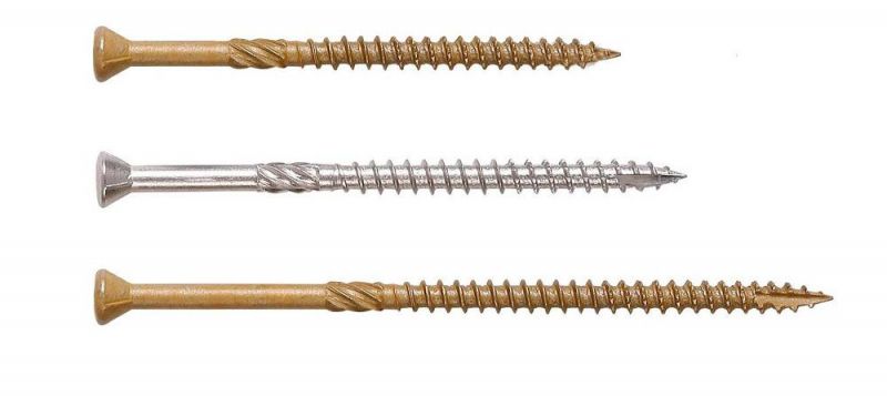 Flat Trim Head with Ribs Tx-Star Recess Saw Thread Multiple Material Screw