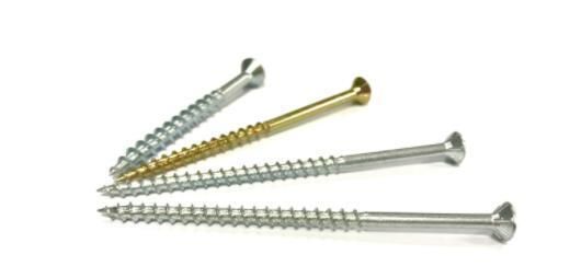 Pozidriv Flat Head Chipboard Screw Double Csk Flat Full Thread C1022 Harden White Zinc Plated 4X70mm Chipboard Screw