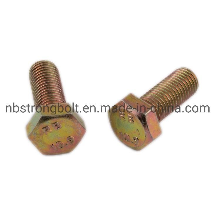 DIN933 Hex Bolt Cl. 8.8 with Yellow Zinc Plated