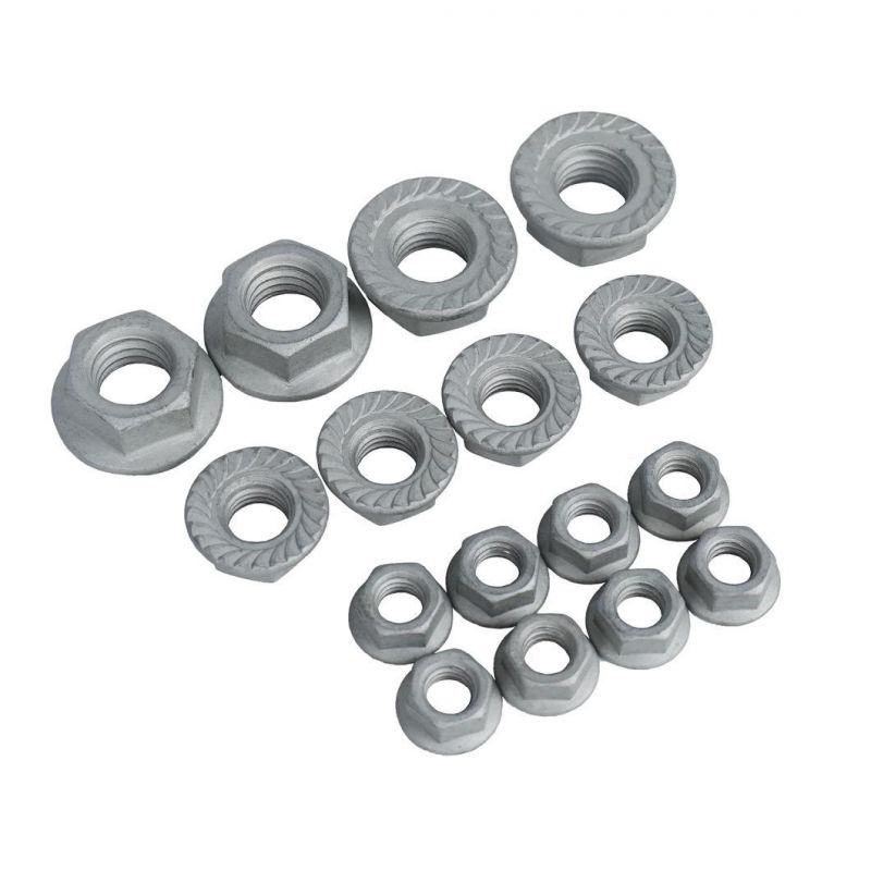 Made in China Metric Carbon Steel DIN6923 Stainless Steel Flange Serrated Nut Hex Flange Nuts