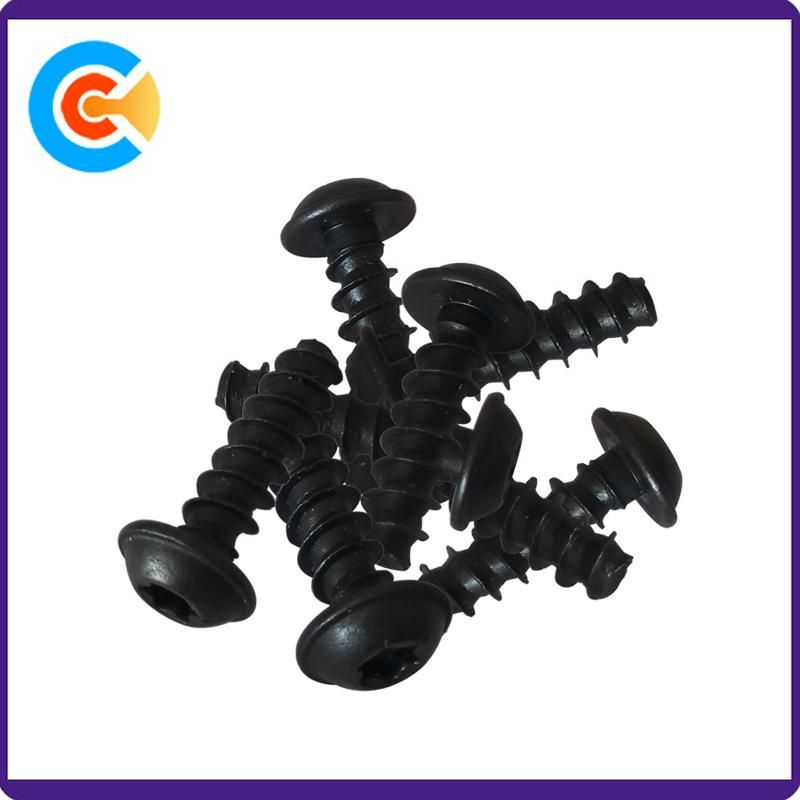 Carbon Steel/4.4/8.8/10.9 Black Zinc Pan Head Tapping Screws with Washer