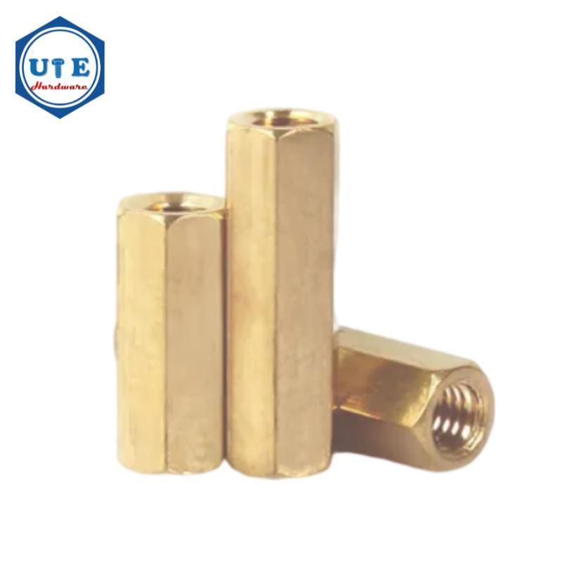Brass Material Hexagonal Coupling Nuts DIN6334 M6 M8 M10 M12 M14 M16 M20