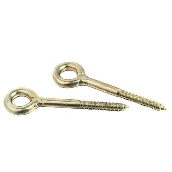 Yellow Zinc Plated Welded Eye Screw Bolt/Hook Screw/L Screw/Swing Hook Screw/S Hook Screw