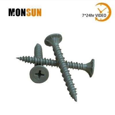 Flat Wafer Head Hi-Lo Thread Strip-Resistant Screws for Drywall
