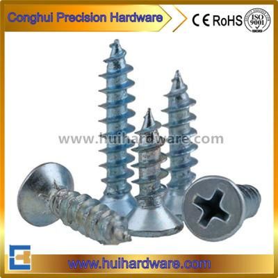 DIN7982 Zinc-Plated Steel Cross Recessed Csk/Flat Head Self-Tapping Screws
