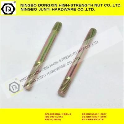 Yellow Zinc Fasteners ASTM A193 B7 Double End Studs