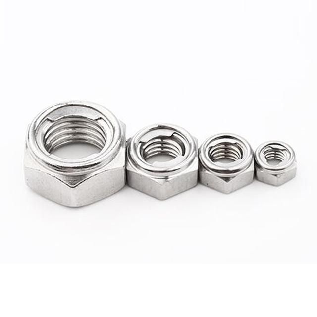 18-8 Stainless Steel Metal Insert Lock Nut DIN980 SS304 All Metal Hex Self Locking Nut