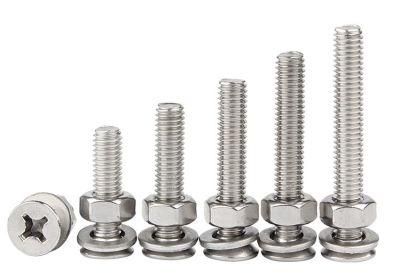 M8-M10 Cross Countersunk Head Screw Nut Set Flat Head Combination Bolt