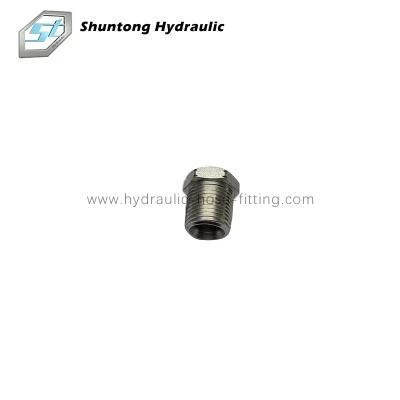 BSPT Male Plug Hydraulic Adaptors Hydraulic Hose Fittings Carbon Steel Aadaptors