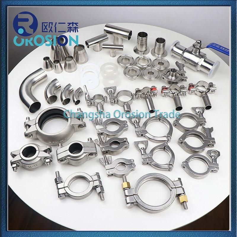 stainless Steel Round Pipe Fitting Hanger Clamped with Rubber