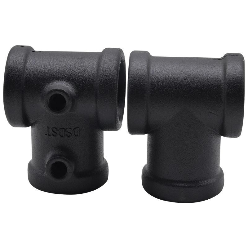 Aluminium Key Clamp Pipe Fittings 3/4 Inch Short Tee Connector Pipe Nipples with Screws
