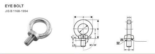JIS1168 Stainless Steel Eye Bolt and JIS1169 Eye Nut