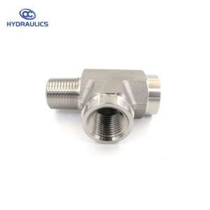 Hydraulic Hose Pipe Adapters &amp; Fittings Female NPT Pipe X Male NPT Pipe Tee