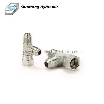 Hydraulic Hose Adapter, Jic Male 74&deg; Cone &amp; Female 74&deg; Seat Run Tee, Hose End, Hydraulic Fluid