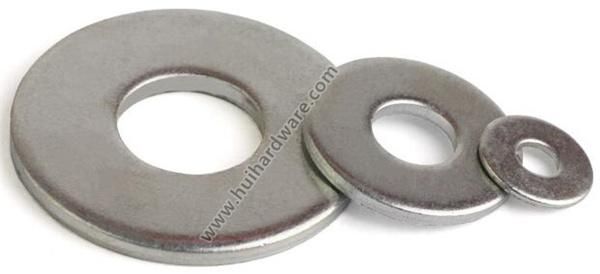 White Zinc Plated Large Diameter Thick Steel Flat Washers