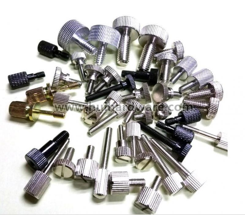 Customization Red Knurled Hand Screw
