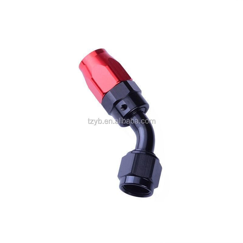 Red Black 180 Degree An10 Swivel Oil Fuel Hose End Fitting Connector
