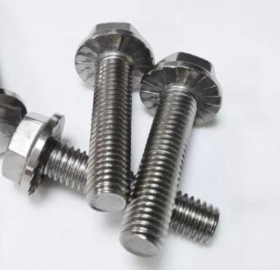 DIN6921 Hex Flange Bolts Screw Stainless Steel 304 316 A2 A4 Full Thread