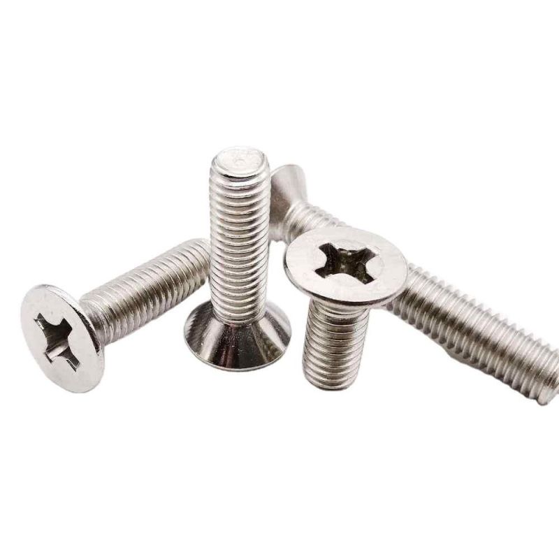 Stainless Steel Carbon Steel Alloy Steel Different Finishes Flat Head Screws
