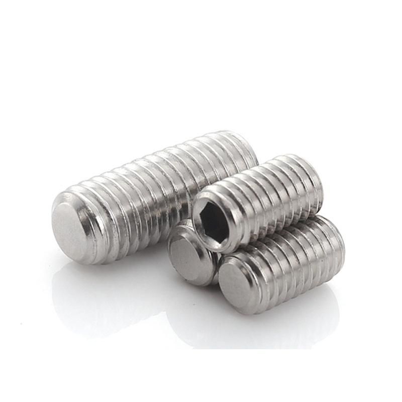 A2 A4 Hex Socket Stainless Steel Set Grub Machine Screw Hexagon Hex Socket Allen Flat Point Stainless Steel Grub Set Screws