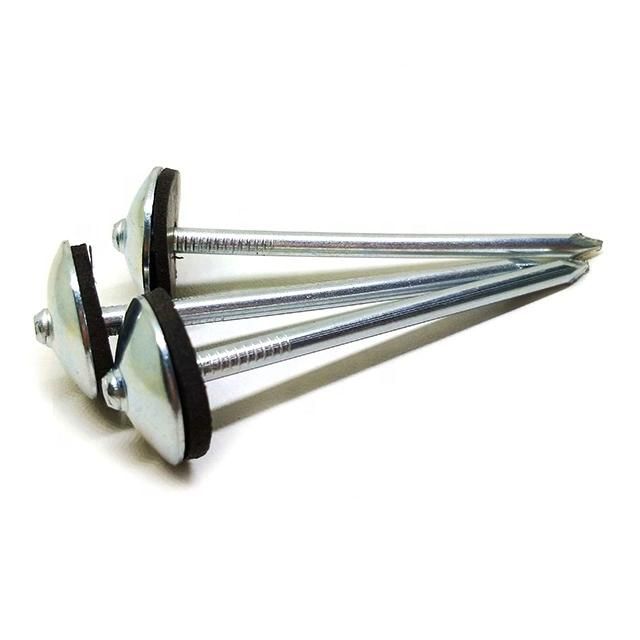 South Africa Nigerianamibia Market/Electro Gi Galvanized Roofing Corrugated Nails Umbrella Head Roofing Nails