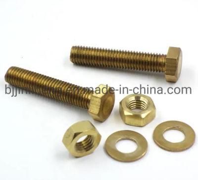 Yellow Zinc Plating DIN933 DIN931 ISO4014 ISO4017 ASME A307 Hexagon Head Bolt with Nut Washer