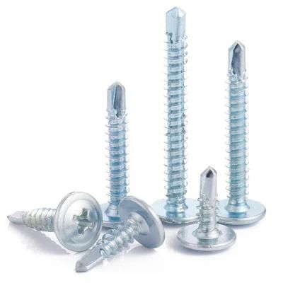 Carbon Steel Zinc Plated Phillips Wafer Head Self Drilling Screw