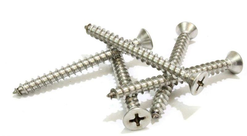 Stainless Flat Head Phillips Wood Screw (100 PCS) , 18-8 (304) Stainless Steel, Choose Size