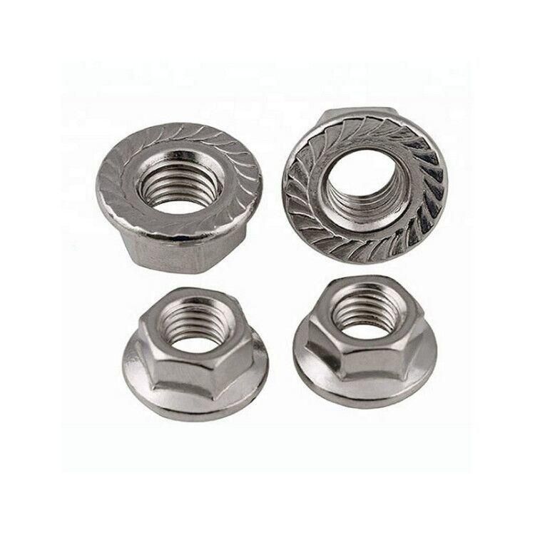 SS304 / 316 Hex Flange Nut with Serrated