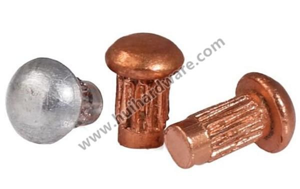 High Quality Round Head Copper Solid Rivets with Knurlling