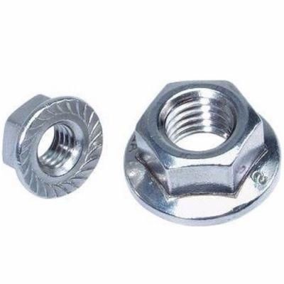 Hex Serrated Flange Nut, Zinc Plated DIN 6923