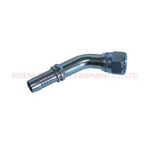 22141 Orfs Bsp Female 45 Elbow Hydraulic Carbon Steel Swaged Hose Fitting